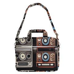 Retro Cameras Old Vintage Antique Macbook Pro 16  Shoulder Laptop Bag by Grandong