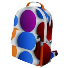 Abstract Dots Colorful Flap Pocket Backpack (small) by nateshop