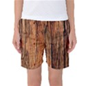 Brown Wooden Texture Women s Basketball Shorts View1