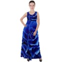 Blue Roses Flowers Plant Romance Blossom Bloom Nature Flora Petals Empire Waist Velour Maxi Dress View1