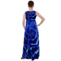 Blue Roses Flowers Plant Romance Blossom Bloom Nature Flora Petals Empire Waist Velour Maxi Dress View2