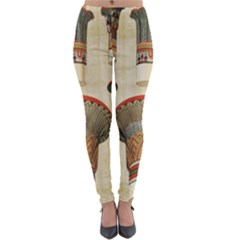 Egyptian Architecture Column Lightweight Velour Leggings by Proyonanggan