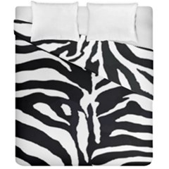 Zebra-black White Duvet Cover Double Side (california King Size) by nateshop