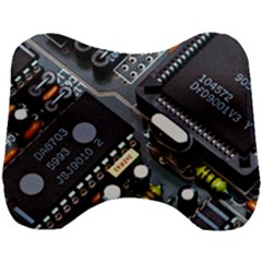 Motherboard Board Circuit Electronic Technology Head Support Cushion by Cemarart