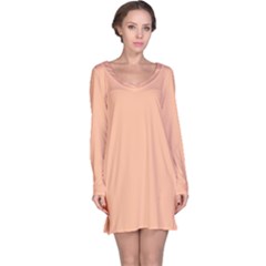 Peach Fuzz 2024 Long Sleeve Nightdress by dressshop