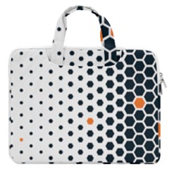 Honeycomb Hexagon Pattern Abstract Macbook Pro 16  Double Pocket Laptop Bag  by Grandong