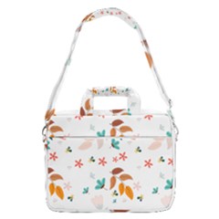 Flowers Leaves Background Floral Macbook Pro 16  Shoulder Laptop Bag by Grandong