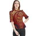 Holiday, Chinese New Year, Year Of The Tiger Frill Neck Blouse View1