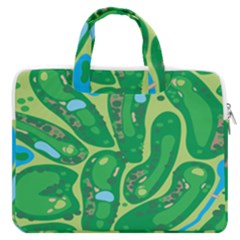 Golf Course Par Golf Course Green Macbook Pro 16  Double Pocket Laptop Bag  by Grandong