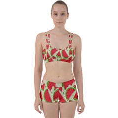 Cute Watermelon Seamless Pattern Perfect Fit Gym Set by Grandong