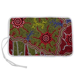 Authentic Aboriginal Art - Connections Pen Storage Case (l) by hogartharts