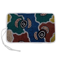 Authentic Aboriginal Art - Riverside Dreaming Pen Storage Case (s) by hogartharts