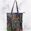 Authentic Aboriginal Art - Walking the Land Double Zip Up Tote Bag View1