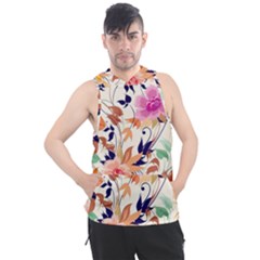 Abstract Floral Background Men s Sleeveless Hoodie