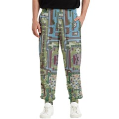 Arcade Game Retro Pattern Men s Elastic Waist Pants by Cemarart