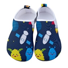 Big Set Cute Astronauts Space Planets Stars Aliens Rockets Ufo Constellations Satellite Moon Rover Men s Sock-style Water Shoes by Cemarart