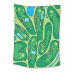 Golf Course Par Golf Course Green Medium Tapestry by Cemarart