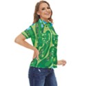 Golf Course Par Golf Course Green Women s Short Sleeve Double Pocket Shirt View2