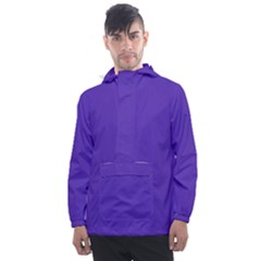 Ultra Violet Purple Men s Front Pocket Pullover Windbreaker by bruzer