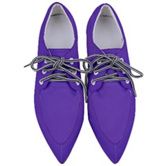 Ultra Violet Purple Pointed Oxford Shoes by Patternsandcolors