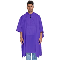 Ultra Violet Purple Men s Hooded Rain Ponchos by Patternsandcolors