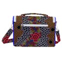 Authentic Aboriginal Art - Gathering 2 Satchel Shoulder Bag View3