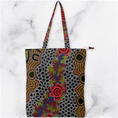 Authentic Aboriginal Art - Gathering 2 Double Zip Up Tote Bag by hogartharts