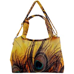 Oceans Stunning Painting Sunset Scenery Wave Paradise Beache Mountains Double Compartment Shoulder Bag by Cemarart