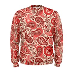 Paisley Red Ornament Texture Men s Sweatshirt by nateshop