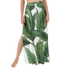 Tropical Leaves Maxi Chiffon Tie-up Sarong by goljakoff