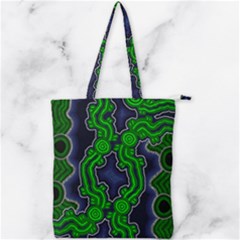 Authentic Aboriginal Art - After The Rain Double Zip Up Tote Bag by hogartharts