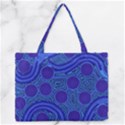 Authentic Aboriginal Art - Rivers Around Us Zipper Medium Tote Bag View1