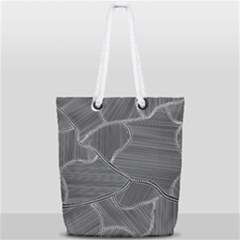 Authentic Aboriginal Art - Farm Lands 4 Full Print Rope Handle Tote (small) by hogartharts