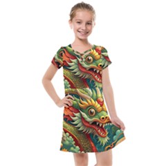 Chinese New Year – Year Of The Dragon Kids  Cross Web Dress