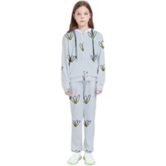 Pattern Leaves Daisies Print Kids  Tracksuit