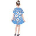 Doodle Flowers Leaves Plant Design Kids  Smock Dress View2