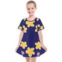 Doodle Flower Leaves Plant Design Kids  Smock Dress View1