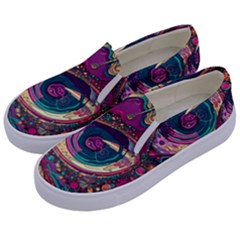 Human Eye Pattern Kids  Canvas Slip Ons by Grandong