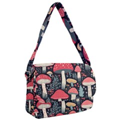 Mushrooms Psychedelic Courier Bag by Grandong