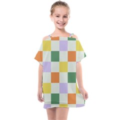 Board Pictures Chess Background Kids  One Piece Chiffon Dress