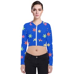 Background Star Darling Galaxy Long Sleeve Zip Up Bomber Jacket by Maspions