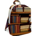 Book Nook Books Bookshelves Comfortable Cozy Literature Library Study Reading Room Fiction Entertain Zip Up Backpack View2