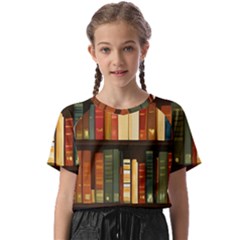 Books Bookshelves Library Fantasy Apothecary Book Nook Literature Study Kids  Basic T-shirt by Grandong