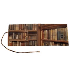 Room Interior Library Books Bookshelves Reading Literature Study Fiction Old Manor Book Nook Reading Roll Up Canvas Pencil Holder (s) by Grandong