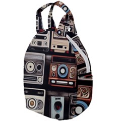 Retro Cameras Old Vintage Antique Technology Wallpaper Retrospective Travel Backpack by Grandong