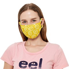 Lemon Fruits Slice Seamless Pattern Crease Cloth Face Mask (adult) by Apen