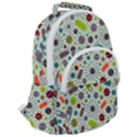 Seamless Pattern With Viruses Rounded Multi Pocket Backpack View2