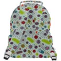 Seamless Pattern With Viruses Rounded Multi Pocket Backpack View3