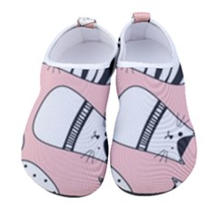 Cute Cats Cartoon Seamless-pattern Women s Sock-style Water Shoes by Apen