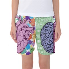 Brain Heart Balance Emotion Women s Basketball Shorts